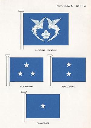 Republic of Korea; President's standard; Vice admiral; Rear admiral; Commodore