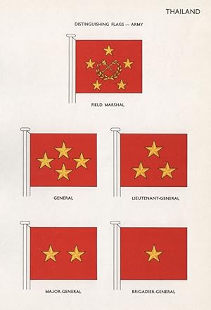Thailand; Distinguishing Flags-Army; Field Marshal; General; Lieutenant-General; Major-General; B...