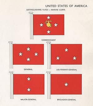 United States of America; Distinguishing Flags-Marine Corps; Commandant; General; Lieutenant-Gene...