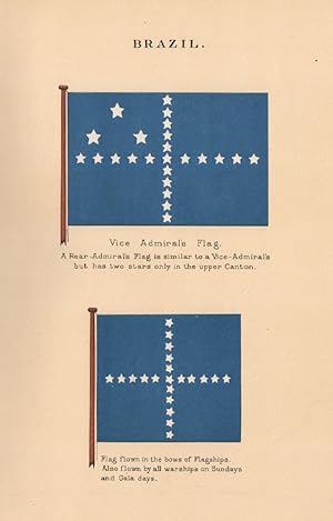 Brazil. Vice Admiral's Flag. A Rear-Admiral's flag is similar to a Vice-Admiral's but has two sta...