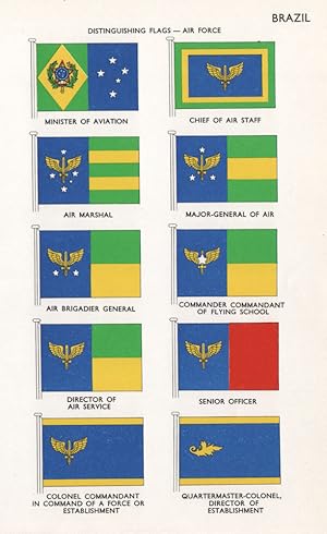 Brazil; Distinguishing Flags-Air force; Minister of Aviation; Chief of Air Staff; Air Marshal; Ma...
