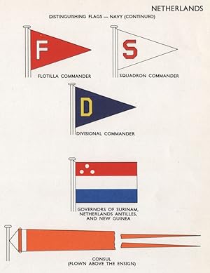 Netherlands; Distinguishing Flags-Navy (Continued); Flotilla Commander; Squadron Commander; Divis...