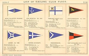 List of Sailing Club Flags - Naval Volunteer Cruising - New Brighton, Est. 1870 - Nicolaeff Yacht...