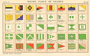 Racing Flags of Yachts - Fadette, R. Williams - Apteryz, R. Bennett, Bojum, Mrs. C.R. Bennett - E...