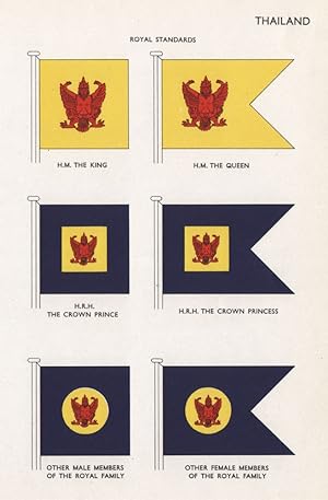Thailand; Royal Standards; H.M. The King; H.M. The Queen; H.R.H. The Crown Prince; H.R.H. The Cro...