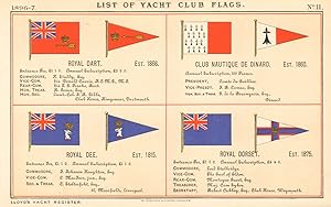 List of Yacht Club Flags - Royal Dart, Est. 1866 - Club Nautique de Dinard, Est. 1860 - Royal Dee...
