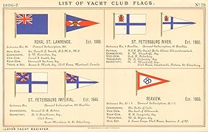 List of Yacht Club Flags - Royal St. Lawrence, Est. 1888 - St. Petersburg River, Est. 1860 - St. ...