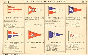 List of Sailing Club Flags - Société des Régates, Monaco, Est. 1888 - Southampton Cruising, Est. ...