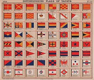 Distinguishing Flags of Yachts - Daisy Bell - Tatjana - Ruby - Querida - Arethusa Janira III Stro...