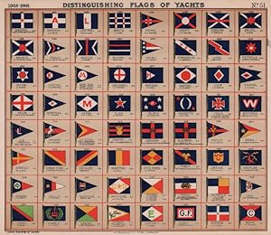 Distinguishing Flags of Yachts - Dinorah, H. De Castro Guimaraes - Oransay, H.D. Auld - Lady Moll...