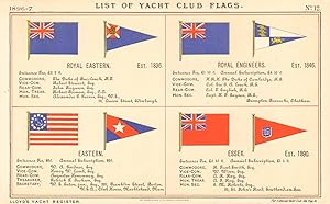 List of Yacht Club Flags - Royal Eastern, Est. 1836 - Royal Engineers, Est. 1846 - Eastern - Esse...