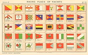 Racing Flags of Yachts - Atlas, G. Orrett - Lady Bird, C.D. Wilkinson - Frimousse, P. De Boulongn...