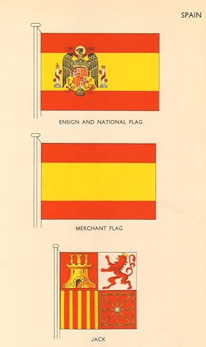 Spain; Ensign and National Flag, Merchant Flag, Jack