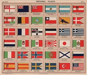 National Flags - Great Britain War Ships - Great Britain Naval Reserve - Great Britain, Merchant ...