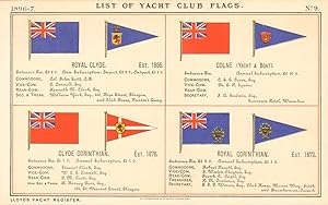 List of Yacht Club Flags - Royal Clyde, Est. 1856 - Colne (Yacht & Boat) - Clyde Corinthian, Est....