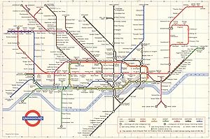 London Transport - Underground diagram of lines - 1966 [266/5052/1,000,000]