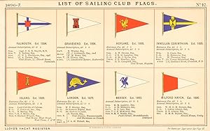 List of Sailing Club Flags - Falmouth, Est. 1894 - Gravesend, Est. 1894 - Hoylake, Est. 1888 - In...
