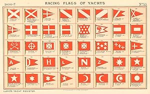 Racing Flags of Yachts - Idalia, J.W. Robinson - Eve Peggy Bawn, A.J.A. Lepper, Nokken, E. Falck ...