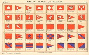 Racing Flags of Yachts - Camilla, F.C. Welch - Neptun, J. Johnson - Secret, F.J. Wiseman, Fay, J....
