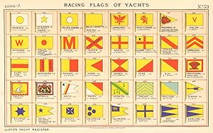 Racing Flags of Yachts - Phoenix, Lt. Col. H.E. Preston - St. Agnes, V.S. Carroll, Dora, A.K. Ham...