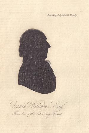 [A Silhouette Portrait of] David Williams, Esq, Founder of the Literary Fund, [ob. 1816]