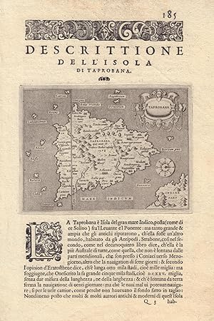 Descrittione dell' Isola Taprobana [Description of the island of Taprobana (Ceylon / Sri Lanka)]