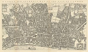 A large and accurate map of the City of London ichnographically describing all the streets, lanes...