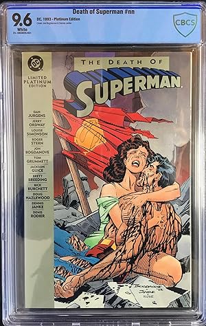 The DEATH of SUPERMAN Limited Platinum Edition tpb - CBCS (like CGC) Graded 9.6 (NM+)