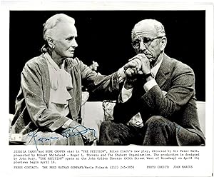 SIGNED Publicity Photograph "Jessica Tandy and Hume Cronyn Star in THE PETITION, Brian Clark's Ne...