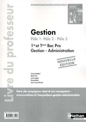 Gestion 1re/Tle Bac Pro Pôles 1 à 3 Situations Professionnelles Livre du professeur