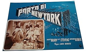 PORTO DI NEW YORK Fotobusta Lobby card originale Titanus Scott Brady