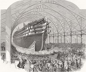 Launch of H.M.S. "Victoria" at Portsmouth