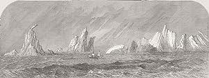 The Great Britain among icebergs near Cape Horn