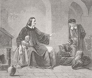 "John Bunyan reciting 'The Pilgrim's progress' to his friends in Bedford Gaol