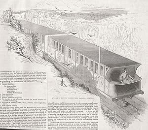 A train of Nickels' construction passing a cutting
