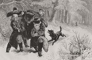 The Imperial Bear Hunt in Russia - "Dead" - the Emperor of Austria's Prize