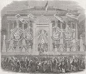 Illumination of the Bourse, in honour of the Birth of the Imperial Prince