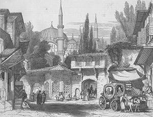 A Street in Constantinople, with the fountain and mosque of Sultan Achmet