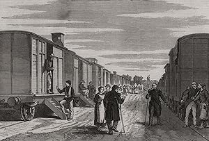 Railway waggons used as hospitals