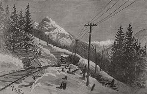 Snow-shed at Ross Peak, near the Glacier House, British Columbia - The Canadian Pacific Railway: ...