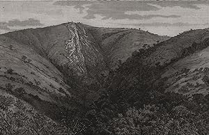 The Sheba Mountain, showing the reef on the face of the hill - The de Kaap goldfields, in the Tra...