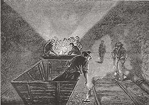 St. Gothard tunnel: miners leaving work