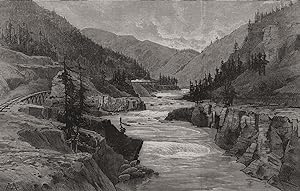 The Fraser Canyon, eight miles west of North Bend, British Columbia - The Canadian Pacific Railwa...