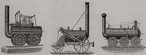 The first Locomotive Engine; the Rocket; the Royal George - The Railway Jubilee at Darlington