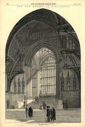 Westminster Hall, and St. Stephen's Porch - The New Houses of Parliament