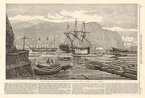 The Canadian Lumber trade: Timber coves at Quebec