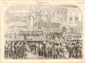 The Russian Coronation: Courtyard of the Kremlin - The Imperial Procession from the palace to the...