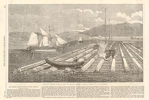 Canadian Lumber trade: A raft on the St. Lawrence