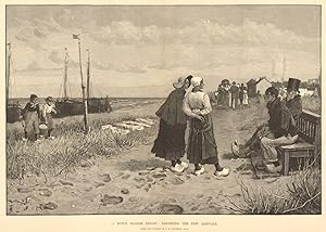 A Dutch seaside resort: discussing the new arrivals. From the picture by G. H. Boughton, A.R.A.
