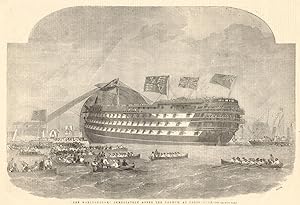 The Marlborough, immediately after the launch, at Portsmouth